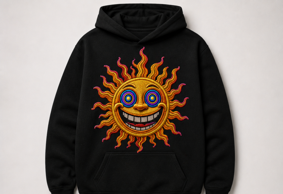 Golden God Hoodie mit SUNER Artwork
